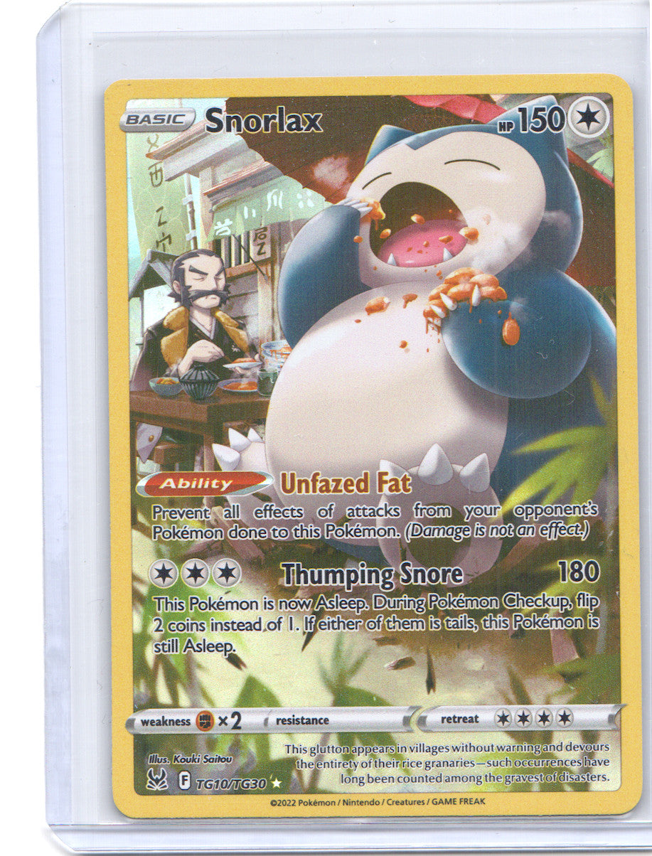 Snorlax Ultra Rare SWSH11: Lost Origin Trainer Gallery TG10/TG30 NM