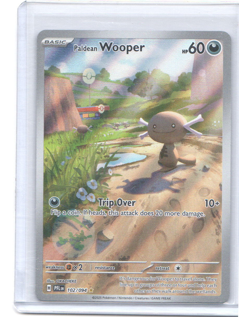 Paldean Wooper Illustration Rare ME02: Phantasmal Flames 102/094 NM