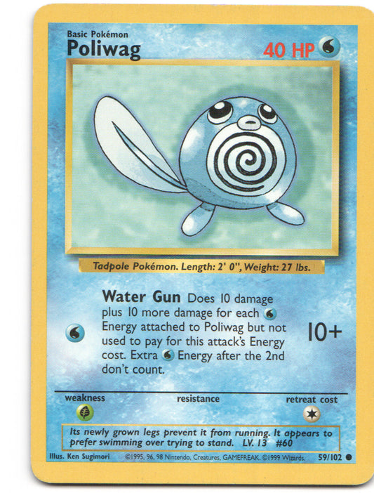 Poliwag Common Base Set 059/102 LP