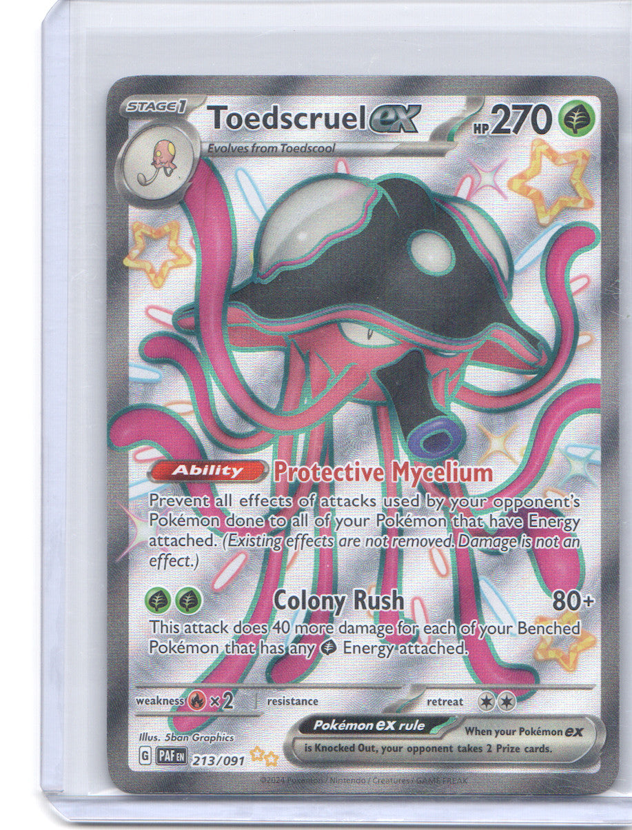 Toedscruel ex Shiny Ultra Rare SV: Paldean Fates 213/091 NM