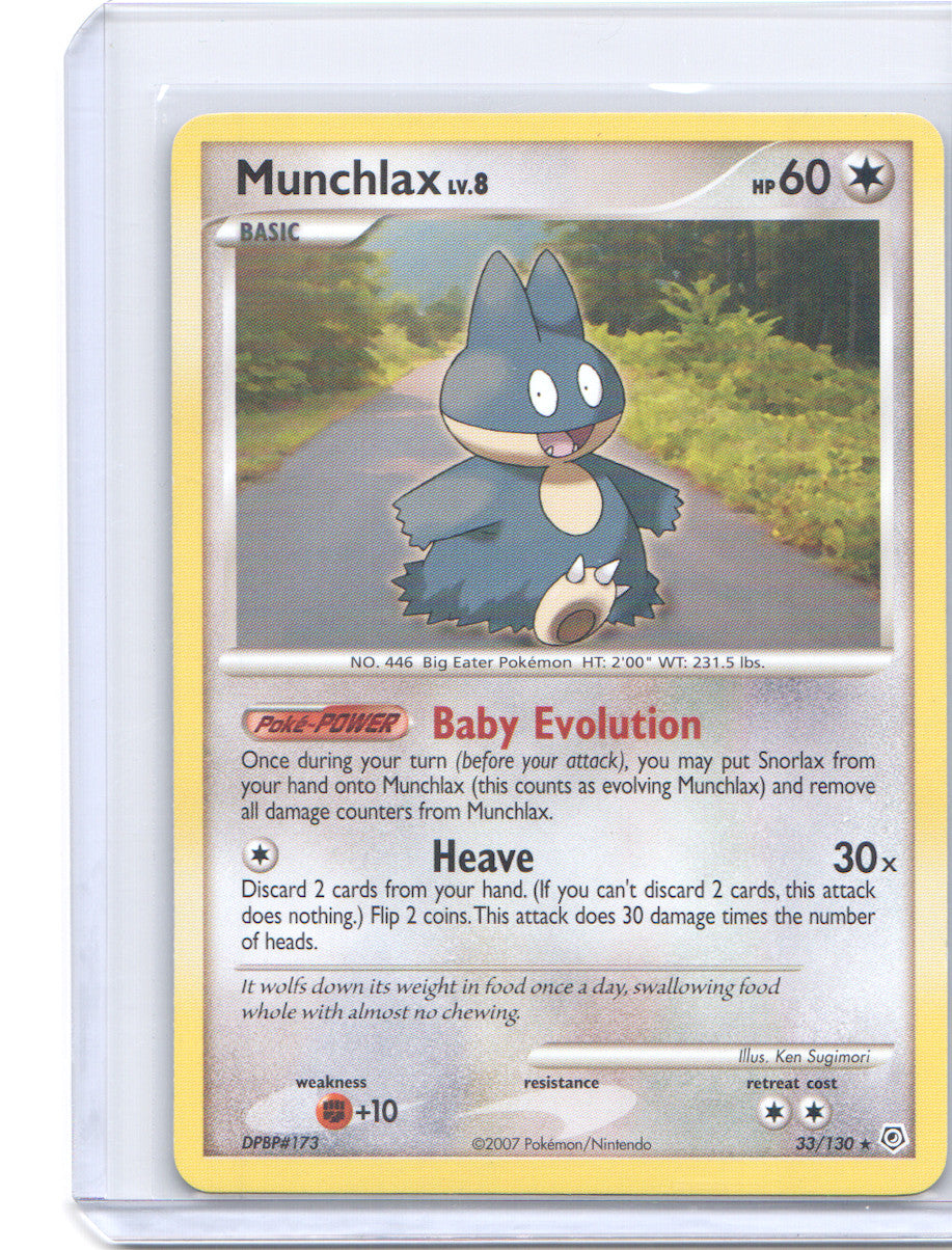 Munchlax Rare Diamond and Pearl 33/130 LP