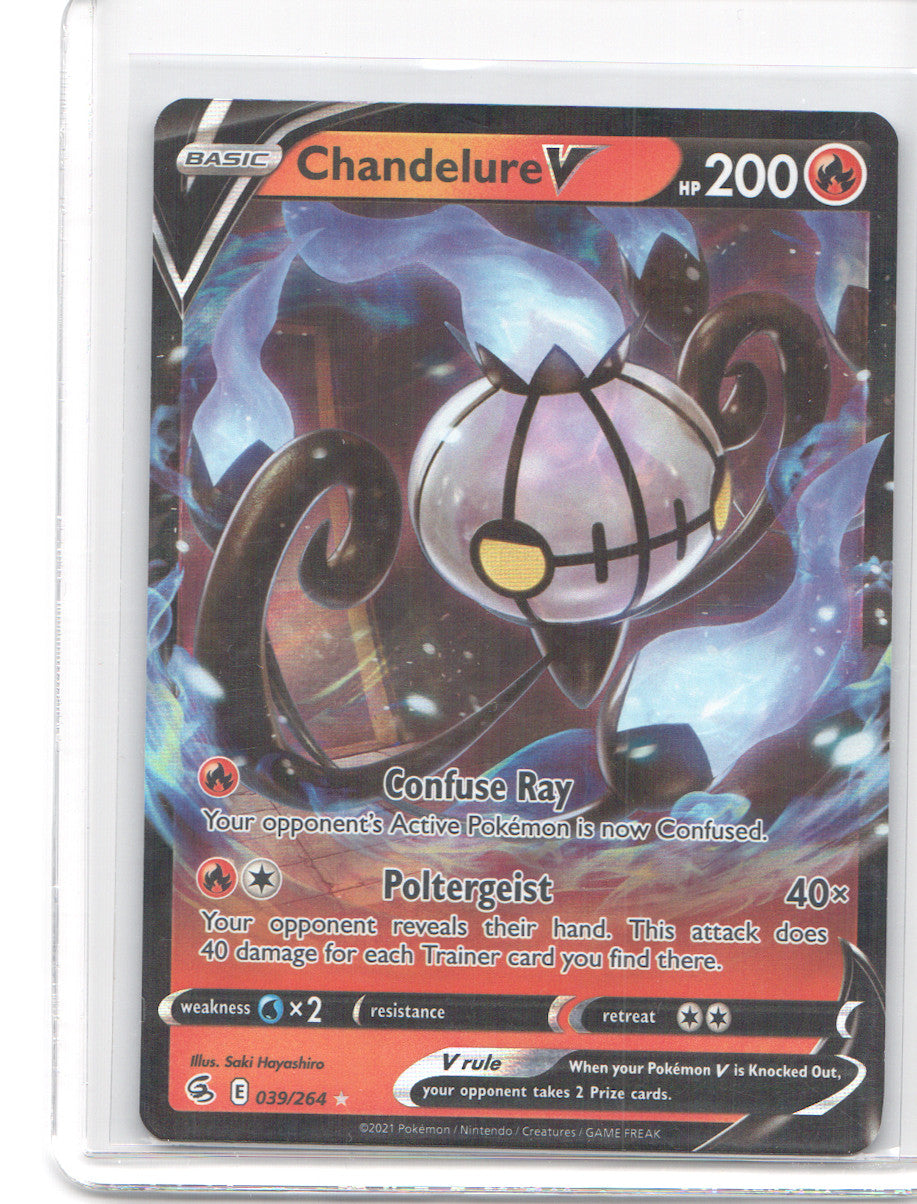 Chandelure V Ultra Rare SWSH08: Fusion Strike 039/264 NM