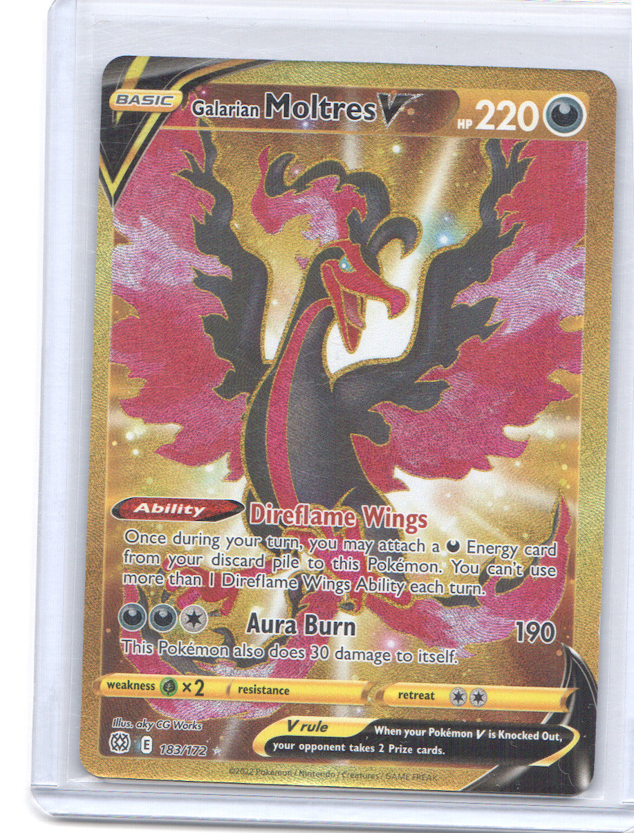 Galarian Moltres V (Secret) Secret Rare SWSH09: Brilliant Stars 183/172 NM