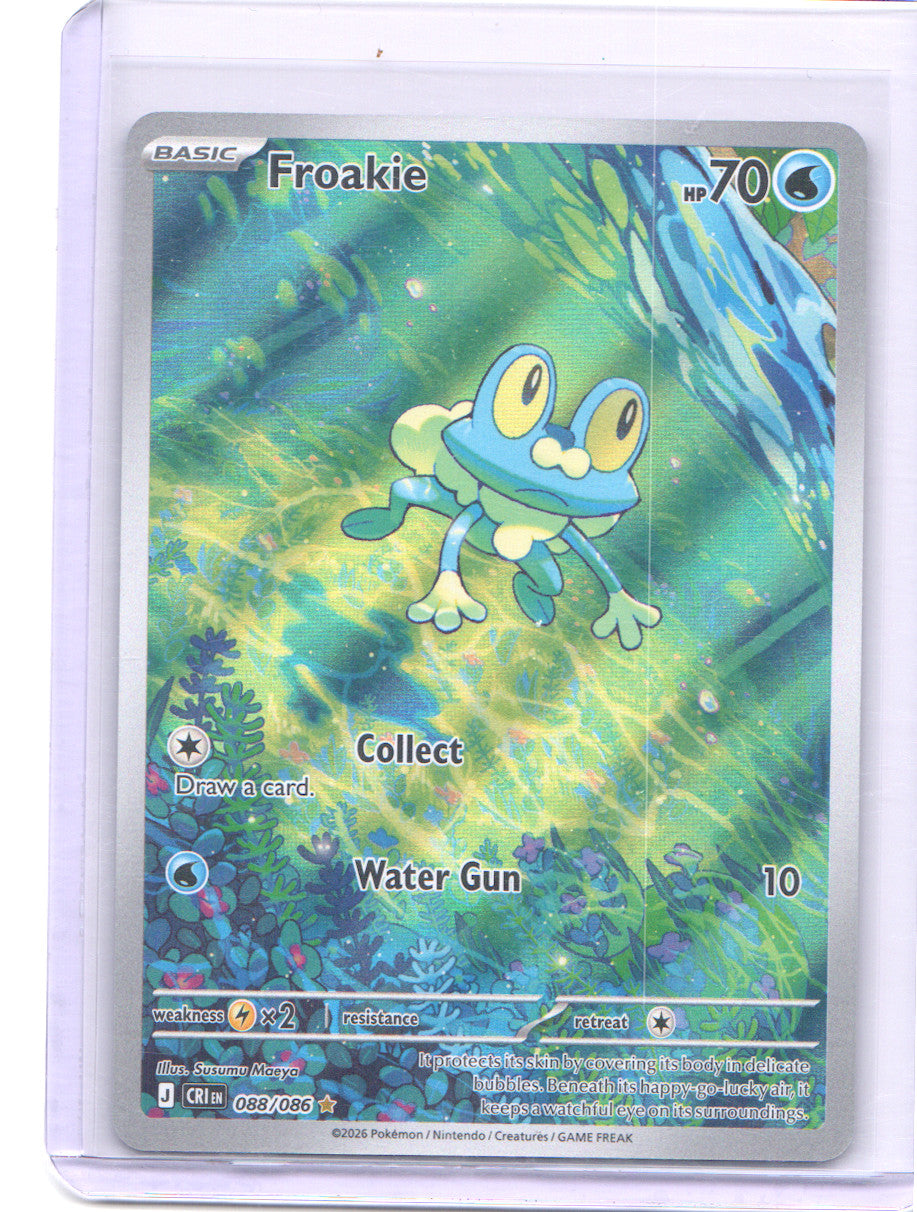 Froakie Illustration Rare ME04: Chaos Rising 088/086 NM