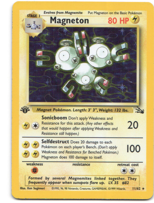 Magneton (11) Holo Rare Fossil 11/62 LP