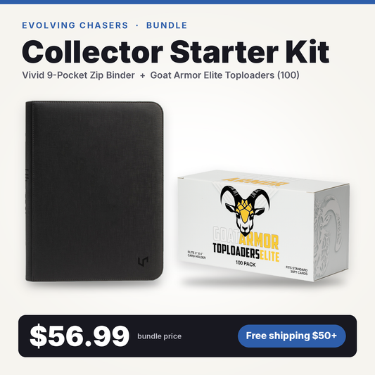 Collector Starter Kit – 9-Pocket Zip Binder + 100 Toploaders