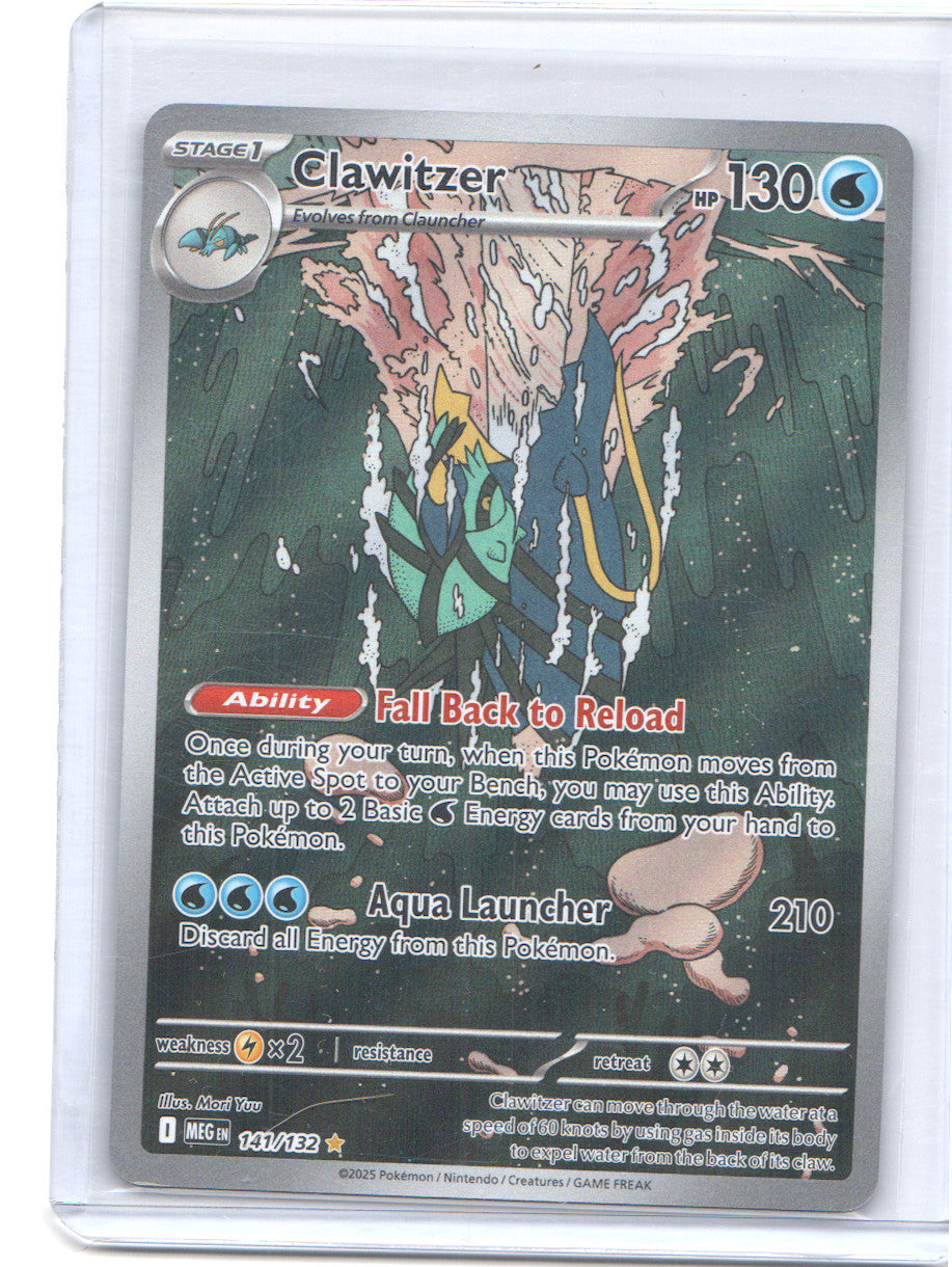 Clawitzer Illustration Rare ME01: Mega Evolution 141/132 NM