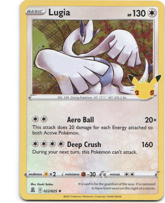 Lugia 22 Celebrations Holofoil Pokemon NM