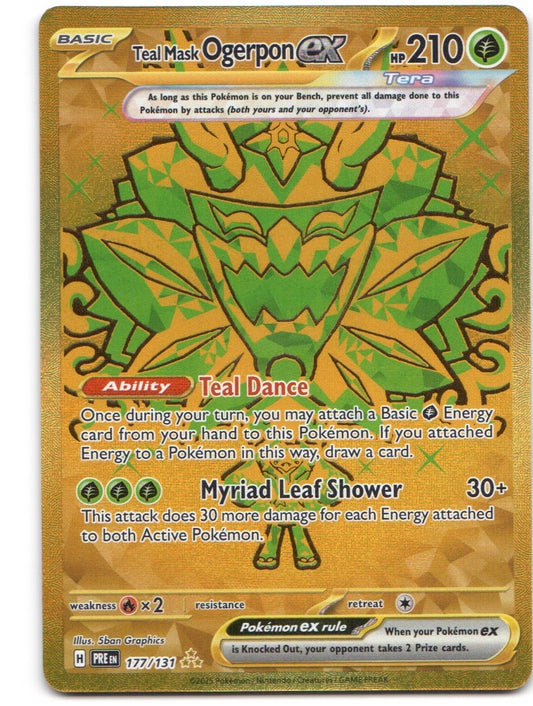 Teal Mask Ogerpon ex Hyper Rare SV: Prismatic Evolutions 177/131 NM