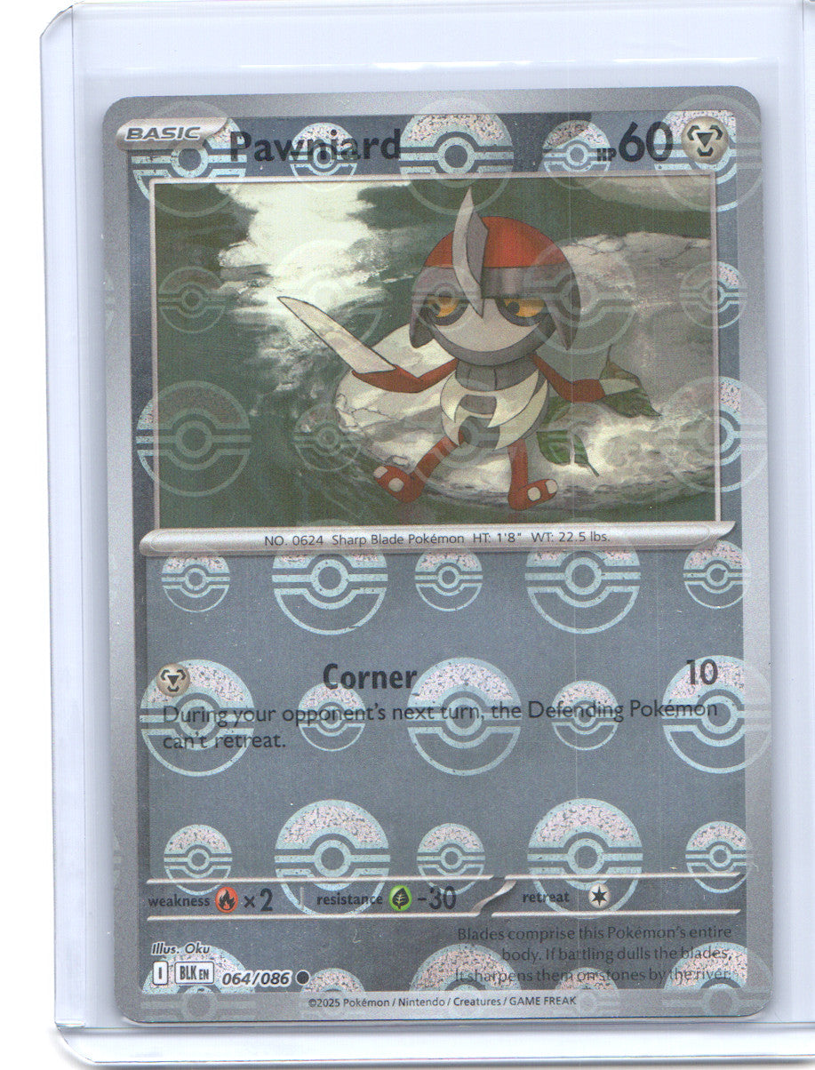 Pawniard (Poke Ball Pattern) Common SV: Black Bolt 064/086 NM
