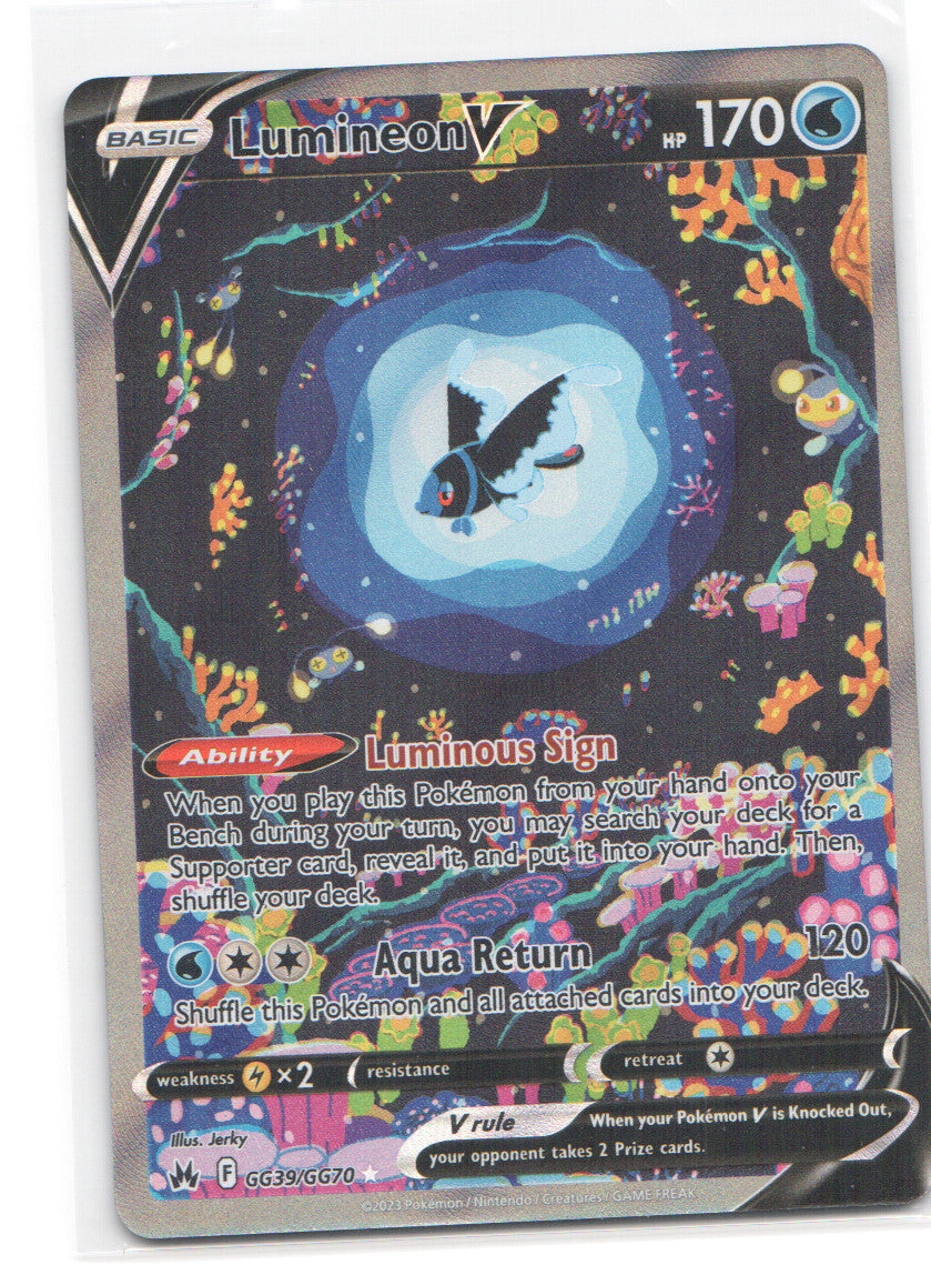 Lumineon V Ultra Rare Crown Zenith: Galarian Gallery GG39/GG70 NM