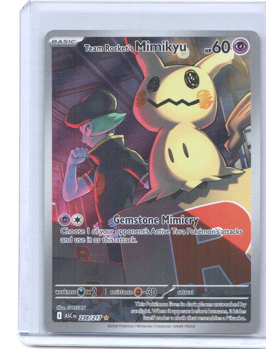 Team Rocket's Mimikyu Illustration Rare ME: Ascended Heroes 238/217 NM