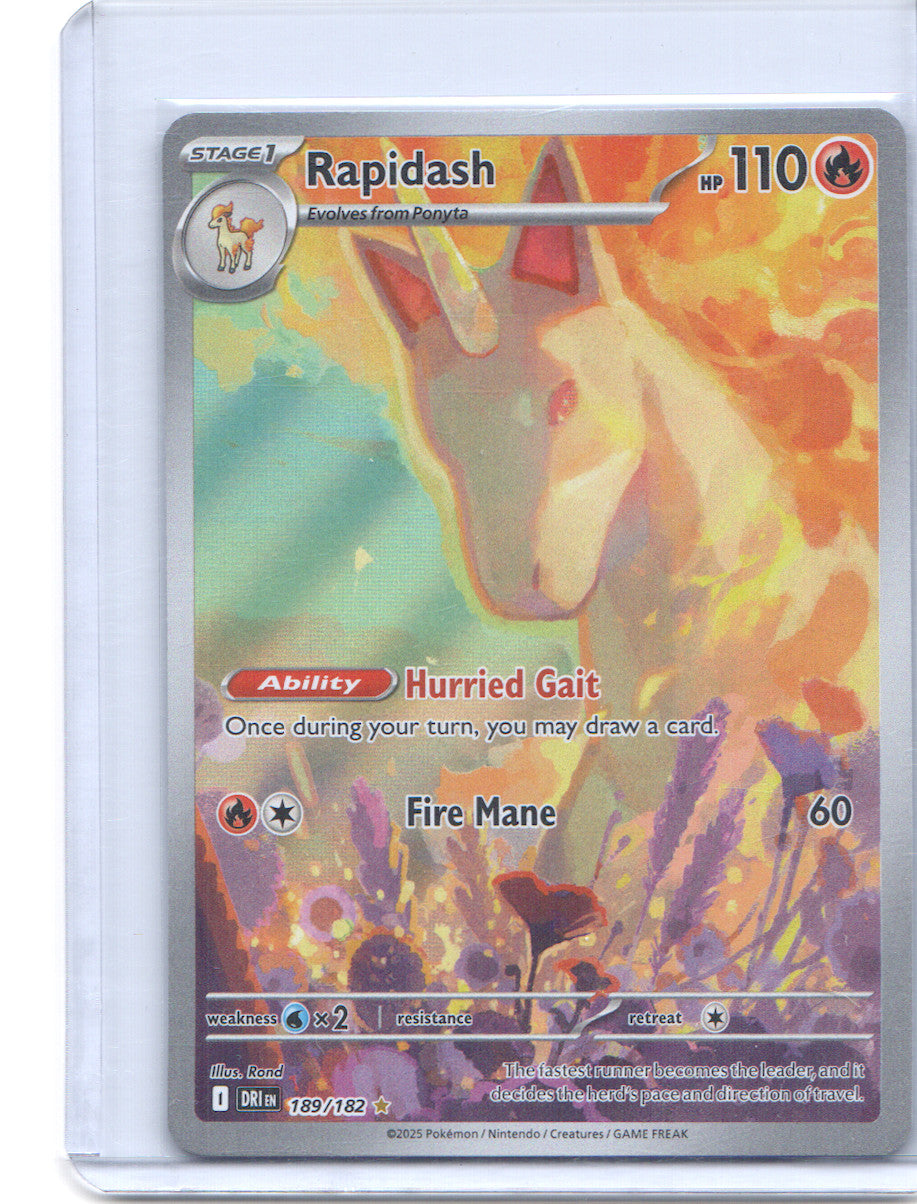 Rapidash Illustration Rare SV10: Destined Rivals 189/182 NM