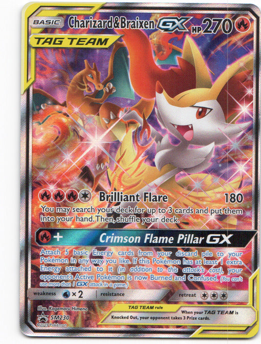 Charizard & Braixen GX Promo SM Promos SM230 LP