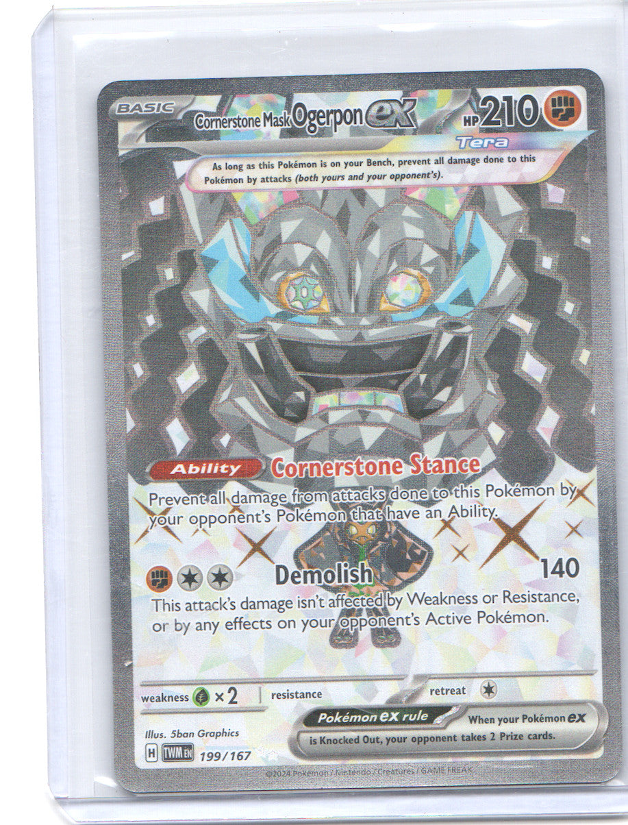 Cornerstone Mask Ogerpon ex Ultra Rare SV06: Twilight Masquerade 199/167 NM