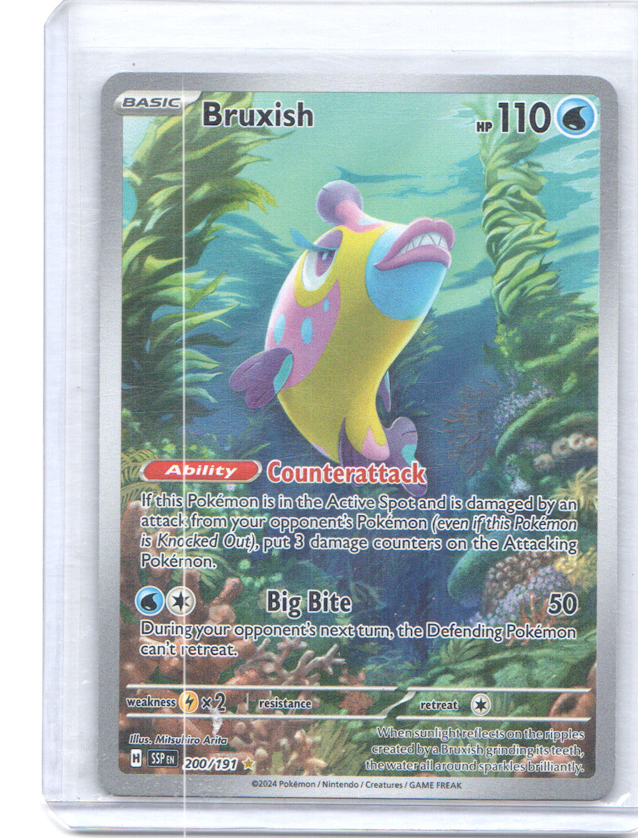 Bruxish Illustration Rare SV08: Surging Sparks 200/191 NM