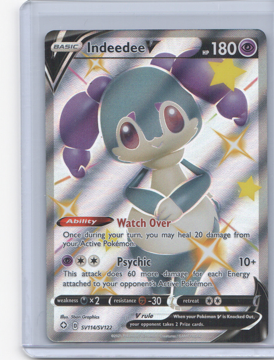 Indeedee V Shiny Holo Rare Shining Fates: Shiny Vault SV114/SV122 NM