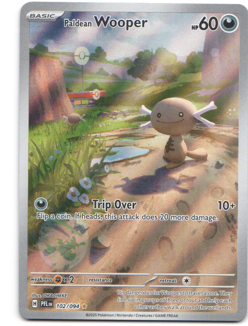 Paldean Wooper Illustration Rare ME02: Phantasmal Flames 102/094 NM