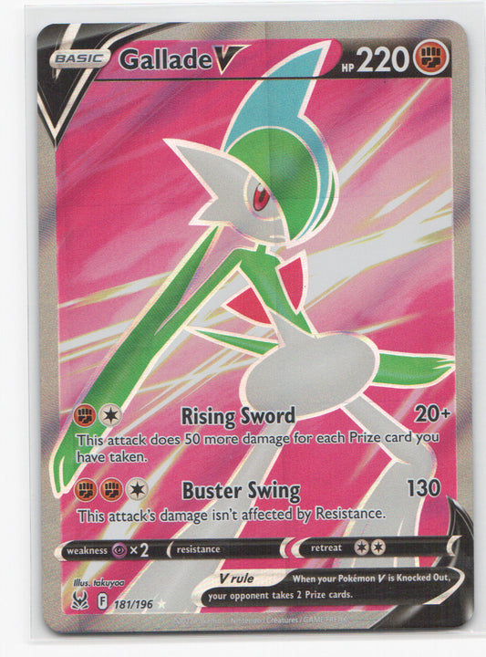 Gallade V (Full Art) Ultra Rare SWSH11: Lost Origin 181/196 NM