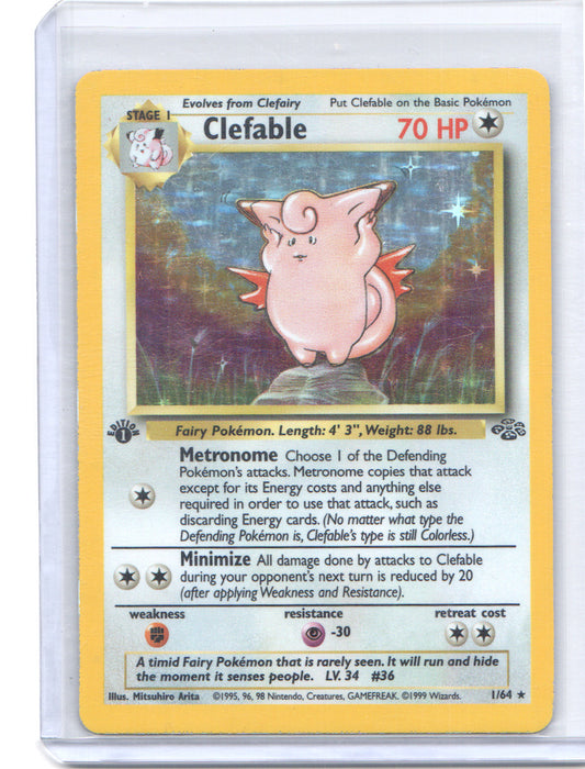 Clefable (1) Holo Rare Jungle 01/64 LP