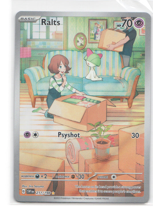 Ralts Illustration Rare SV01: Scarlet & Violet Base Set 211/198 NM