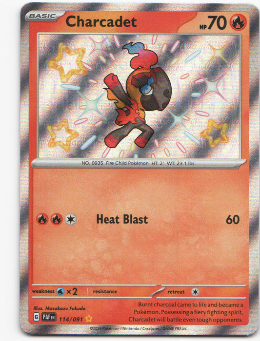 Charcadet Shiny Rare SV: Paldean Fates 114/091 NM
