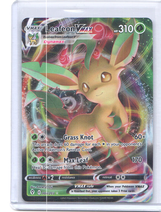 Leafeon VMAX Ultra Rare SWSH07: Evolving Skies 008/203 NM