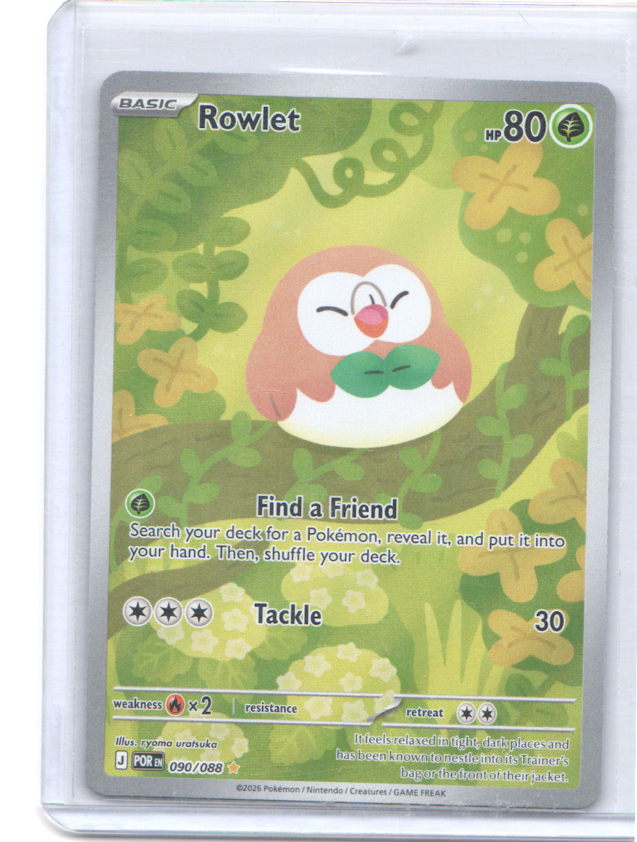 Rowlet Illustration Rare ME03: Perfect Order 090/088 NM