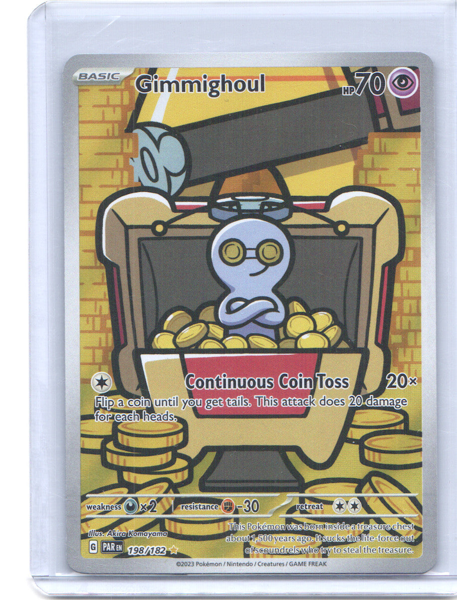 Gimmighoul Illustration Rare SV04: Paradox Rift 198/182 NM