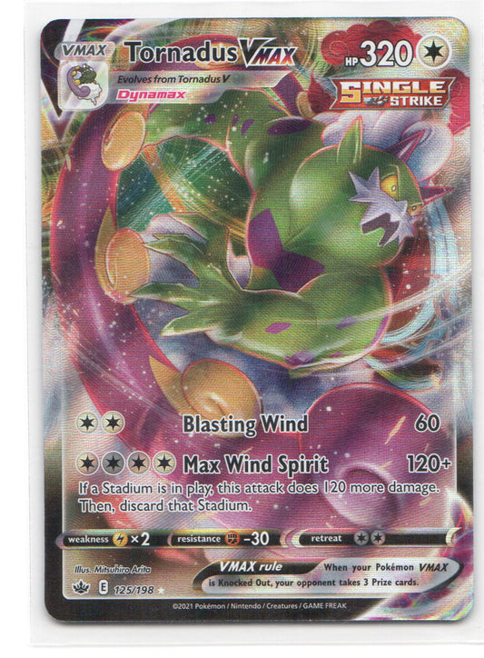 Tornadus VMAX Ultra Rare SWSH06: Chilling Reign 125/198 NM