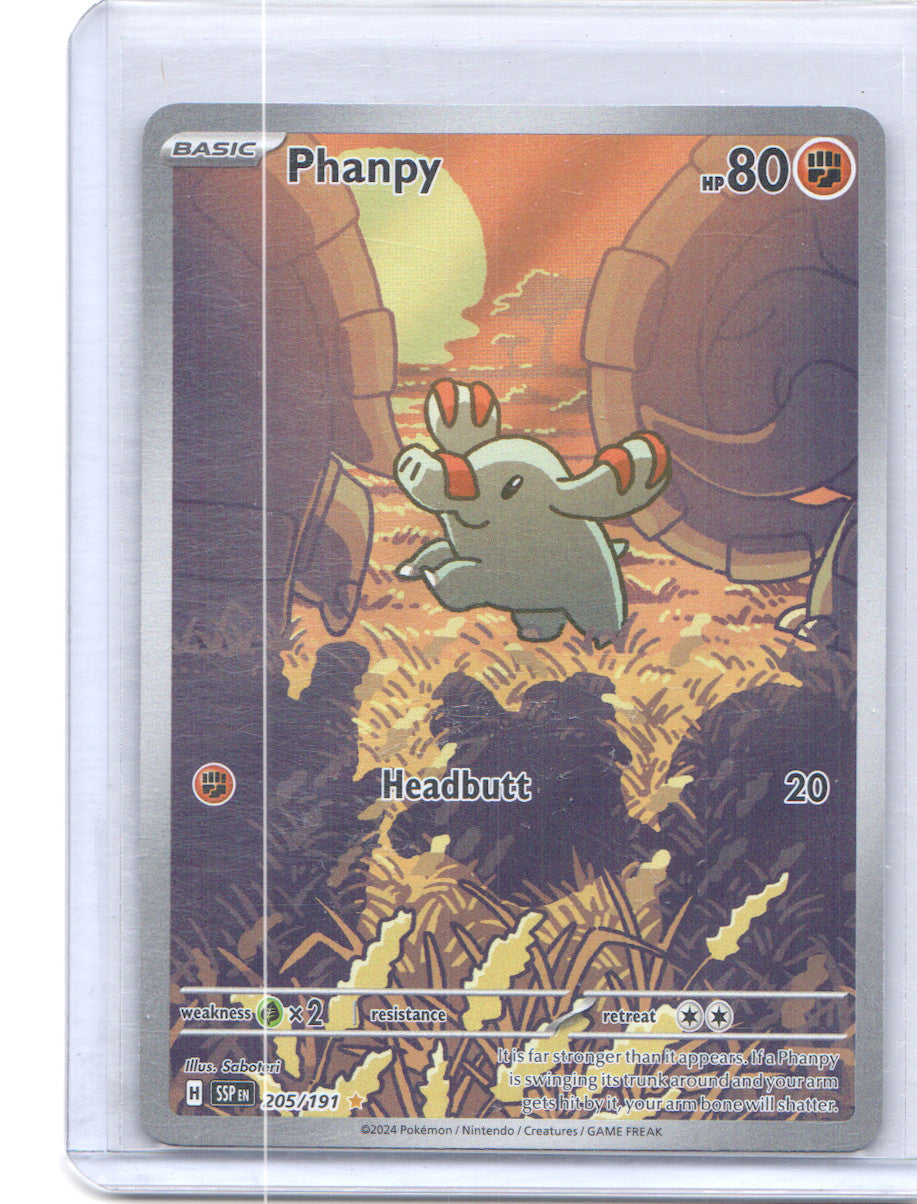 Phanpy Illustration Rare SV08: Surging Sparks 205/191 NM