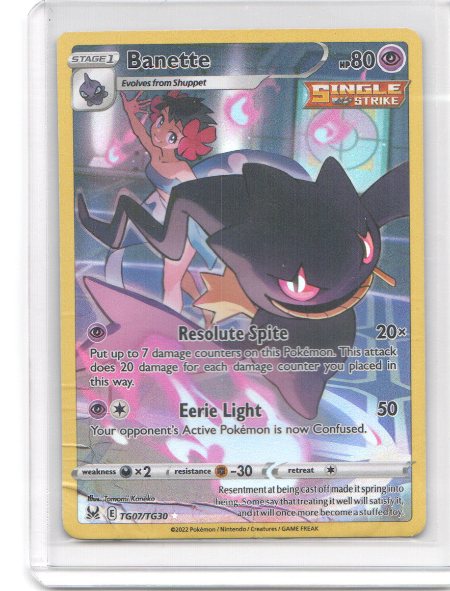 Banette Ultra Rare SWSH11: Lost Origin Trainer Gallery TG07/TG30 NM