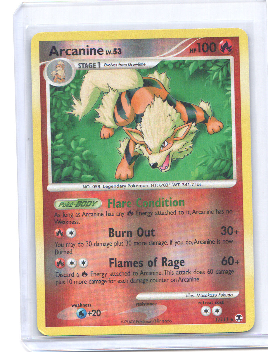 Arcanine Holo Rare Rising Rivals 1/111 LP
