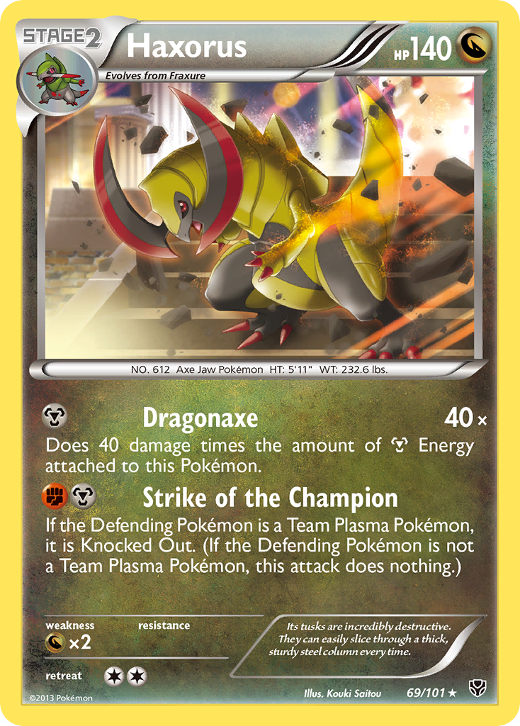 Haxorus — Plasma Blast Cosmos Holofoil MP