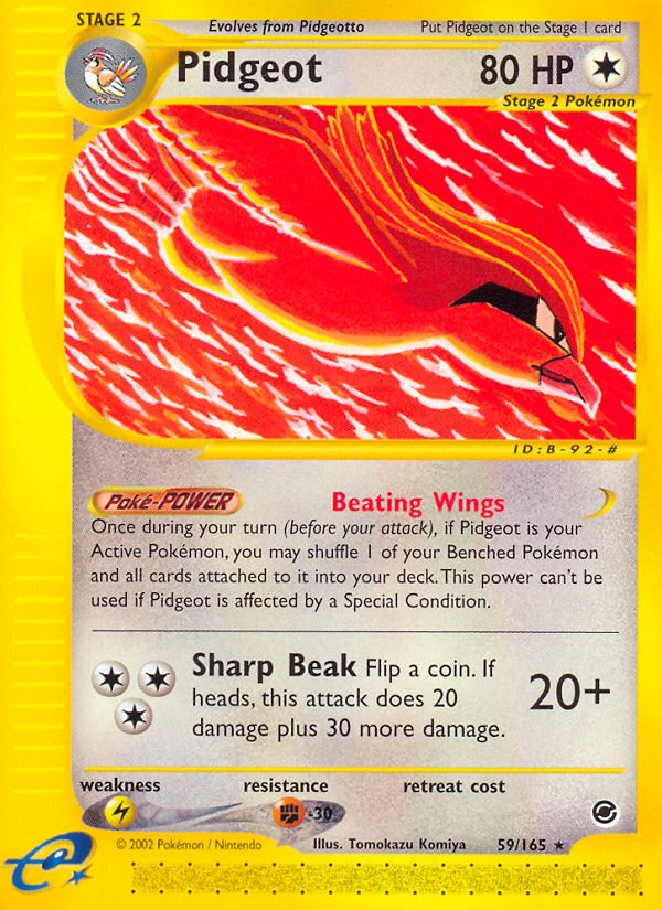 Pidgeot — Expedition Base Set Reverse Holofoil DMG