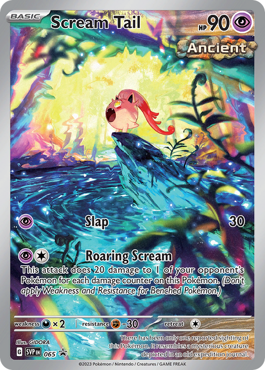 Scream Tail — Scarlet & Violet Black Star Promos Pokemon Center Stamp NM