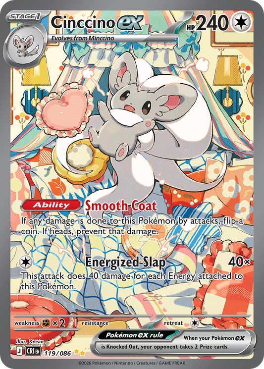 Cinccino ex — Chaos Rising Holofoil NM