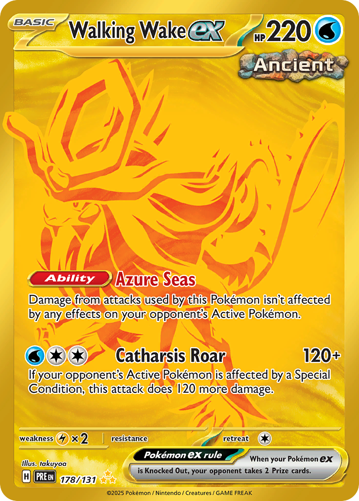 Walking Wake ex — Prismatic Evolutions Holofoil NM