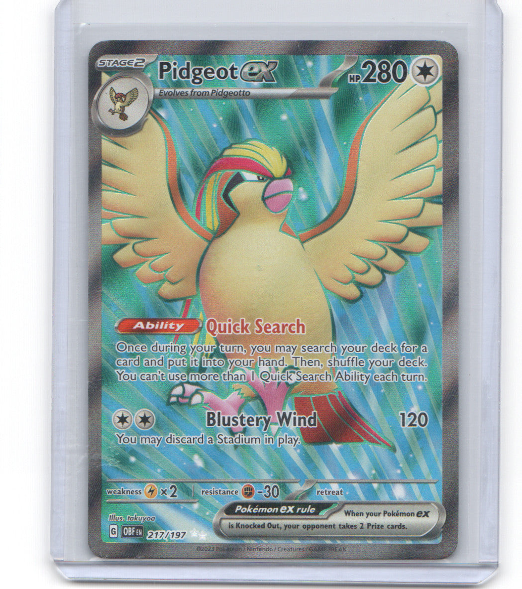 SV03: Obsidian Flames #217/197 Pidgeot ex