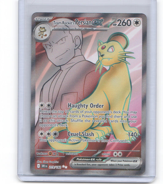 SV10: Destined Rivals #219/182 Team Rocket's Persian ex