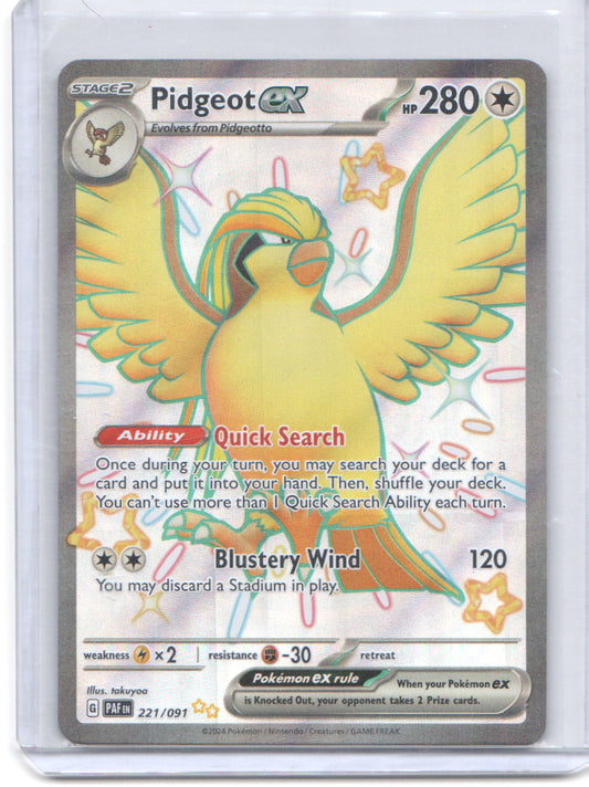 SV: Paldean Fates #221/091 Pidgeot ex
