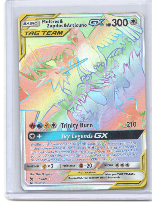 Hidden Fates #69/68 Moltres & Zapdos & Articuno GX (Secret)
