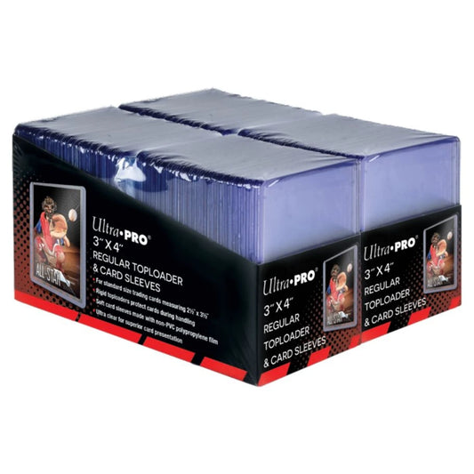 3" x 4" Clear Regular Toploaders with 200 Penny Sleeves (200-Count) — Ultra Pro Toploaders Non-Holo